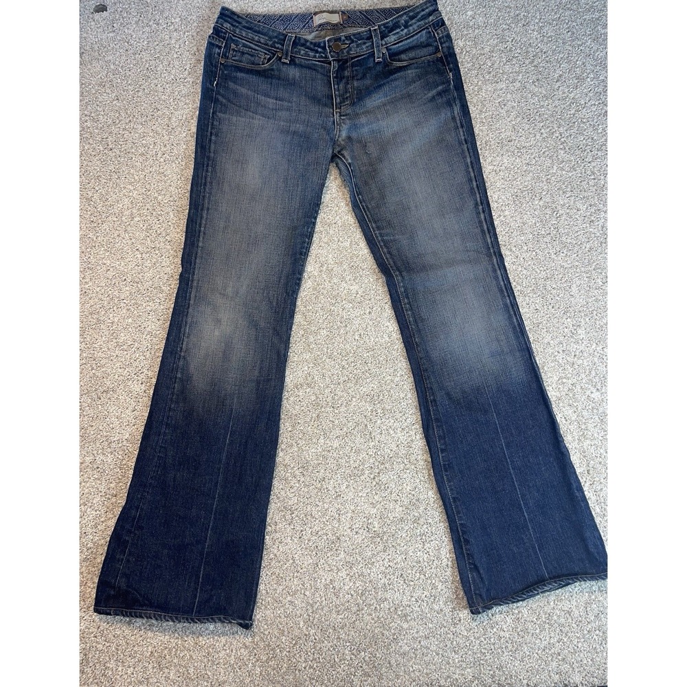Paige Laurel Canyon Vintage Style Bootcut Flare Jeans Womens Sz 31 Stretch